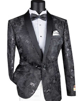 Vinci Slim Fit Sport Coat in Black - BSF-13