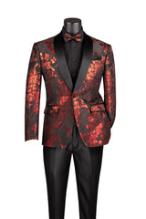 Vinci Red Slim Fit Sport Coat - BSF-19