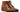 Paul Parkman Men's Burnished Leather Cap Toe Boots in Brown