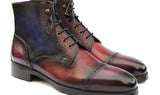 Paul Parkman Men's Multicolor Hand-Painted Cap Toe Boots