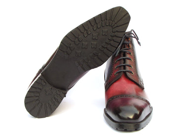 Paul Parkman Men's Multicolor Hand-Painted Cap Toe Boots