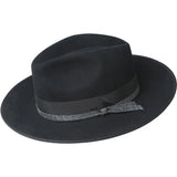 Bailey Clorindon Elite Finish Wool Wide Brim Fedora in Black