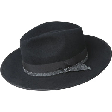 Bailey Clorindon Elite Finish Wool Wide Brim Fedora in Black