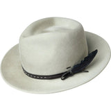 Bailey Colby Elite Velour Finish Wool Fedora in Nickel