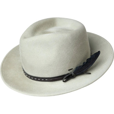 Bailey Colby Elite Velour Finish Wool Fedora in Nickel