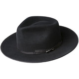 Bailey Colver Elite Finish Wool Wide Brim Fedora in Black
