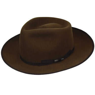 Bailey Colver Elite Finish Wool Wide Brim Fedora in Chestnut