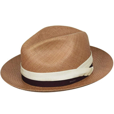 Bailey Cuban Genuine Panama Straw Fedora in Amber