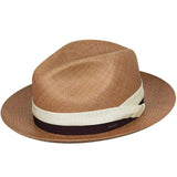 Bailey Cuban Genuine Panama Straw Fedora in Amber