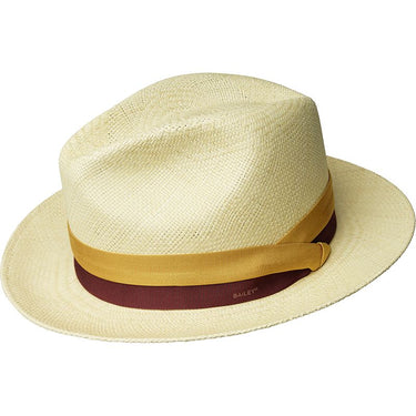 Bailey Cuban Genuine Panama Straw Fedora in Natural / Sunrise