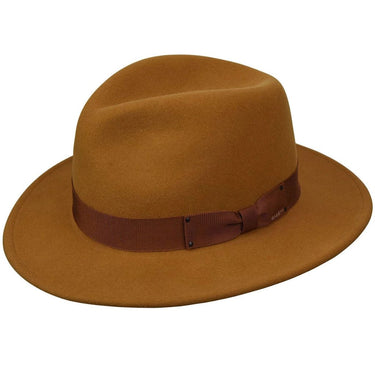 Bailey Curtis in Satchel Pinch Front Wool Felt Fedora in Satchel