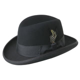 Bailey Godfather in Black Wool Felt Homburg in Black