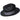 Bailey Hesmond Pinch Front Straw Fedora in Black / Blue