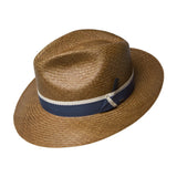 Bailey Kirton Genuine Panama Straw Fedora in Brown