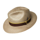 Bailey Kirton Genuine Panama Straw Fedora in Taupe