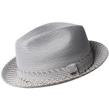 Bailey Mannesroe Two-tone Poly Braid Fedora in Overcast