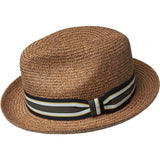 Bailey Salem Pinch Front Toyo Straw Fedora in Rust