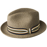 Bailey Salem Pinch Front Toyo Straw Fedora in Driftwood