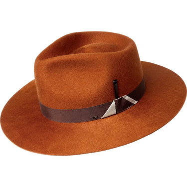 Bailey Trevel Elite Superfine Velour Wool Wide Brim Fedora in Copper