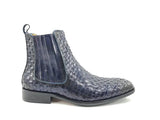 Basket Weave Leather Chelsea Boot