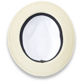 Ferrecci Tapa in Beige and White Crushable Straw Fedora