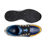 Belvedere Adam in Gold, Electric Blue & Black Exotic Ostrich / Calf-Skin Leather Sneaker