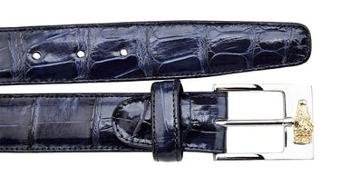 Belvedere Alligator Belt in Navy in Navy 44