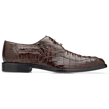 Belvedere Chapo in Brown Caiman Alligator Oxfords in Brown