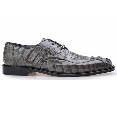 Belvedere Chapo in Gray Caiman Alligator Oxfords in Grey