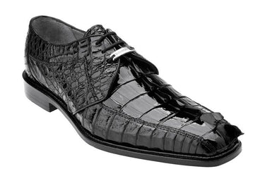 Belvedere Colombo in Black Genuine Hornback Oxfords