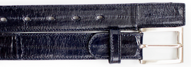 Belvedere Eel Belt in Navy in Navy 44