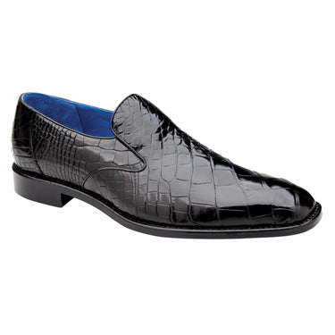 Belvedere Genova in Black Genuine American Alligator Loafers in #color_