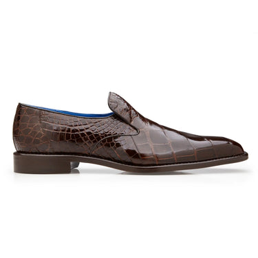 Belvedere Genova in Chocolate Brown Genuine American Alligator Loafers in Chocolate Brown