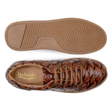 Belvedere Kingstone in Antique Almond Exotic Pirarucu Lace-Up Casual Sneaker