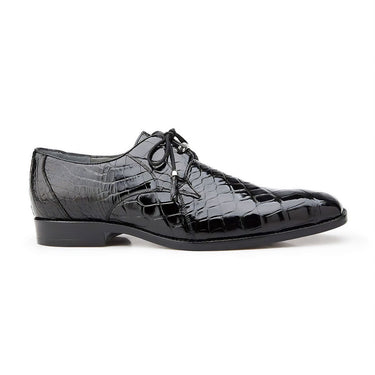 Belvedere Lago in Black Genuine Alligator Oxfords in Black