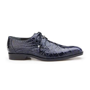 Belvedere Lago in Navy Genuine Alligator Oxfords in Navy