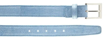 Belvedere Lizard Belt in Summer Blue in Summer Blue 44 #color_ Summer Blue 44