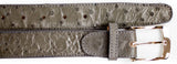 Ostrich Leg Belt in Gray
