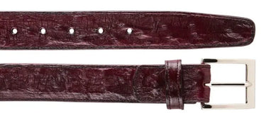 Belvedere Ostrich Quill Belt in Dark Burgundy in Dark Burgundy 44