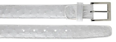 Belvedere Ostrich Quill Belt in White in White 44