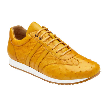 Belvedere Parker in Sunny Genuine Ostrich Sneakers in Sunny