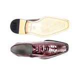 Belvedere Siena in Dark Burgundy Genuine Ostrich Leg Oxfords