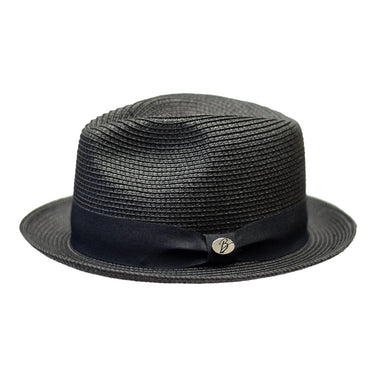 Bently Leonardo Snap Brim Fedora in Black