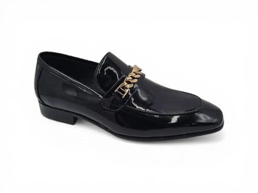 Carrucci Shoes Beveled Squared Toe Patent Leather Loafer