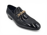 Carrucci Shoes Beveled Squared Toe Patent Leather Loafer