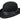 Classic Bowler in Black in Black Wool 100% Wool Felt
