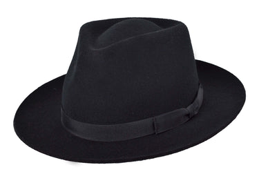 Bradley in Black Wool 100% Wool Felt