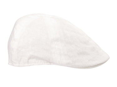 Bigalli Duck Bill in Cream Linen Flat Cap