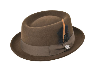 Pork Pie Stingy in Chocolate Wool 100% Wool Felt