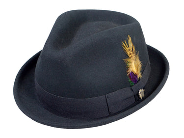 Roma Stingy in Black Wool 100% Wool Felt